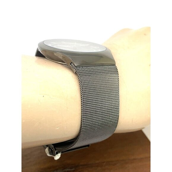 Bering Men's Watch 14640-077 Solar Gray Dial Date 40mm Slim Mesh Stainless Steel - Picture 11 of 13